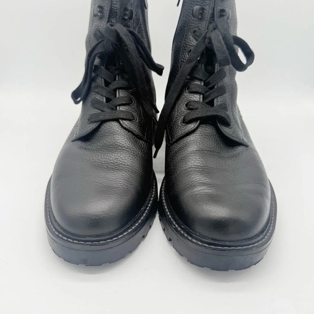 Vince Men's Dominic Black Combat Boots - Picture 9 of 16